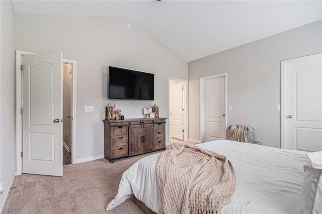 1549 Miller Valley Dr, Bethlehem, GA 30620 - bedroom featuring lofted ceiling, carpet, baseboards, and ensuite bathroom