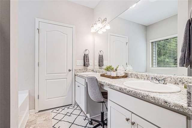1549 Miller Valley Dr, Bethlehem, GA 30620 - bathroom with double vanity and a bathtub