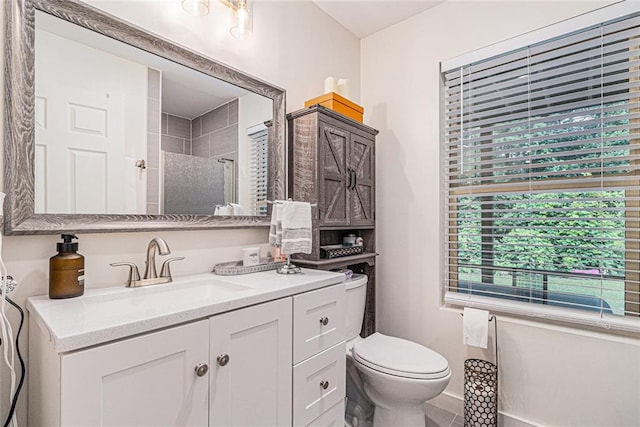 1549 Miller Valley Dr, Bethlehem, GA 30620 - bathroom with vanity, toilet, and a shower