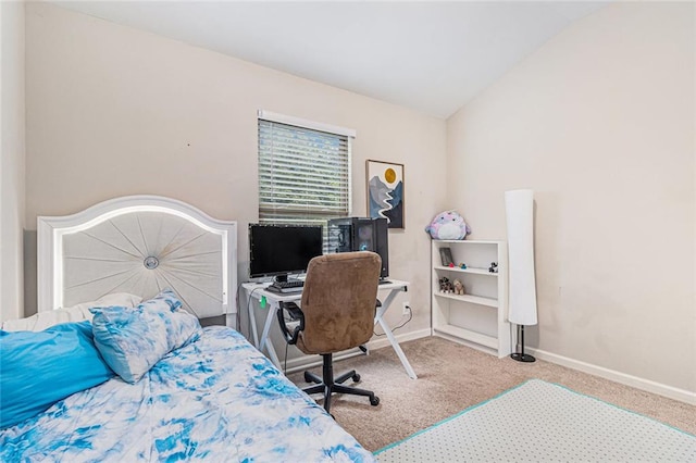 1549 Miller Valley Dr, Bethlehem, GA 30620 - bedroom with carpet, baseboards, and lofted ceiling