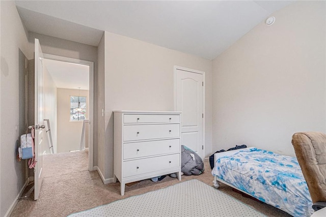 1549 Miller Valley Dr, Bethlehem, GA 30620 - bedroom featuring light colored carpet, baseboards, and vaulted ceiling