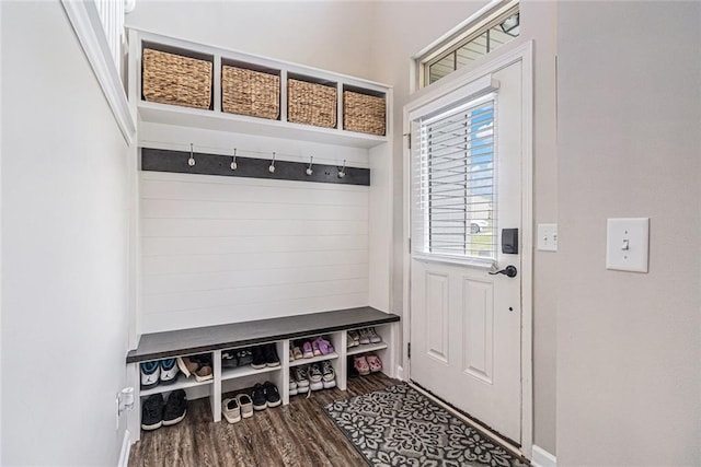 1549 Miller Valley Dr, Bethlehem, GA 30620 - mudroom with wood finished floors and baseboards