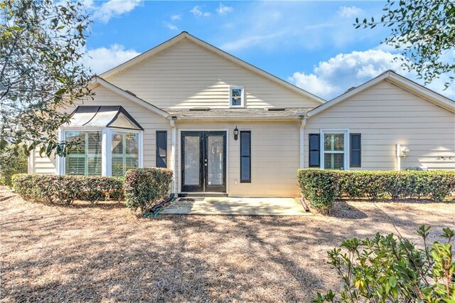 view of front of home featuring french doors