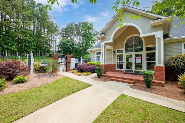 exterior space featuring fence