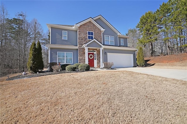 view of front of house featuring a garage