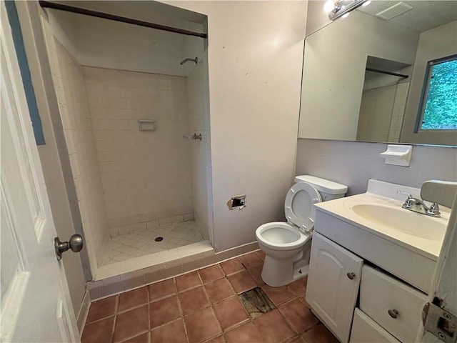 4135 Moore Rd, Conley, GA 30288 - full bathroom with a shower stall, vanity, toilet, and tile patterned floors