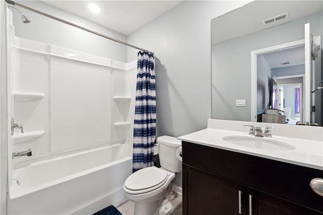 519 Magnolia Dr, Dawsonville, GA 30534 - full bathroom with shower / bathtub combination with curtain, toilet, and vanity