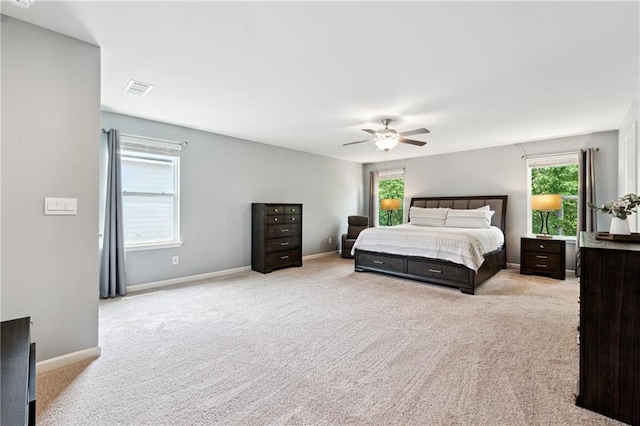 519 Magnolia Dr, Dawsonville, GA 30534 - carpeted bedroom with multiple windows, baseboards, and a ceiling fan