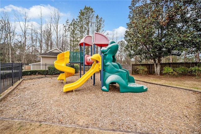 community playground with fence