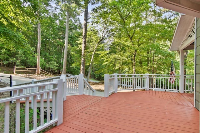 view of wooden deck