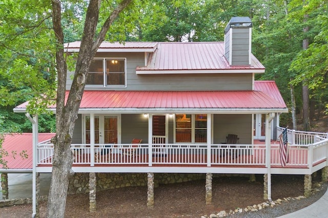 view of front of house with covered porch