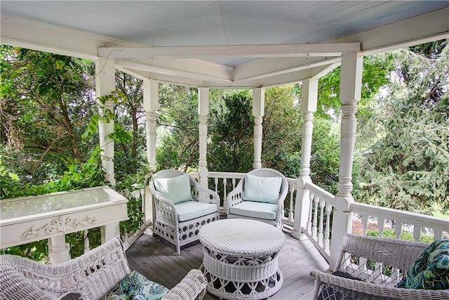 view of sunroom