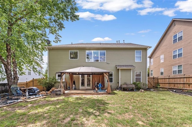 5415 Fieldfreen Dr, Cumming, GA 30028 - rear view of house featuring a gazebo and a patio
