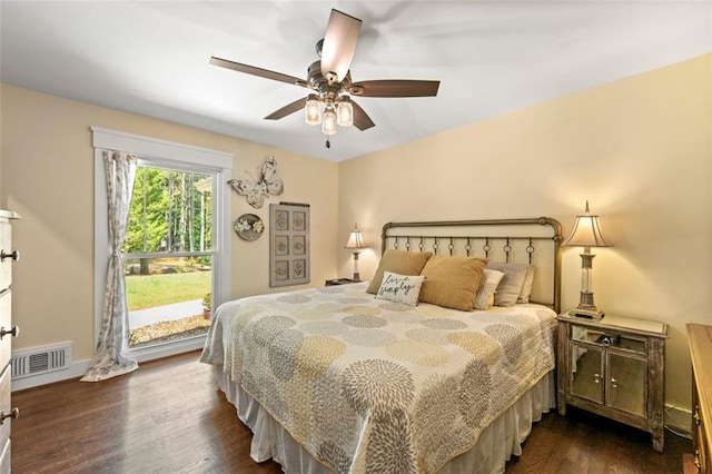 1382 Varner Rd, Marietta, GA 30062 - bedroom with dark wood-type flooring and ceiling fan