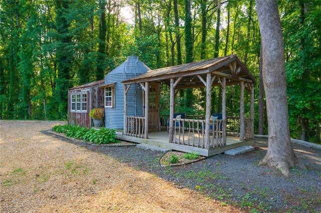 1382 Varner Rd, Marietta, GA 30062 - view of outdoor structure featuring a gazebo and a view of trees