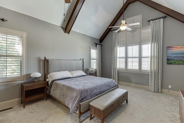 486 Gold Bullion Dr E, Dawsonville, GA 30534 - bedroom featuring light carpet, baseboards, and a ceiling fan