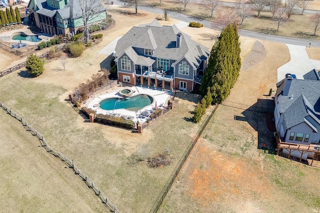 486 Gold Bullion Dr E, Dawsonville, GA 30534 - view from above of property with a pool