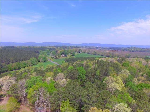 aerial view featuring a mountain view