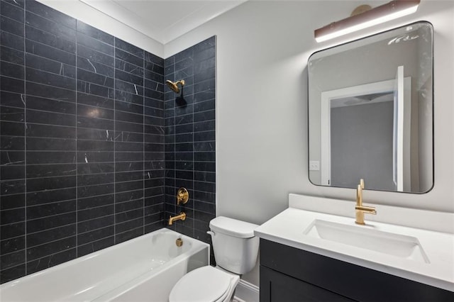 2583 Apple Valley Rd, Brookhaven, GA 30319 - bathroom with bathtub / shower combination, toilet, and vanity