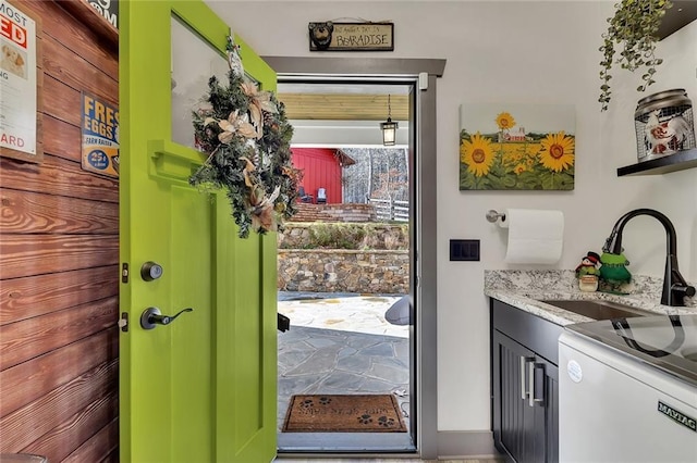 entryway with sink