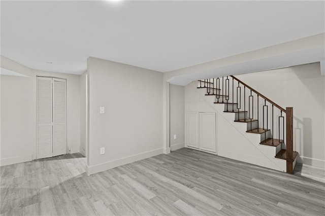 1887 Shalimar Dr, Atlanta, GA 30345 - finished basement with wood finished floors, stairway, and baseboards