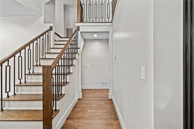 1887 Shalimar Dr, Atlanta, GA 30345 - staircase with wood finished floors and baseboards