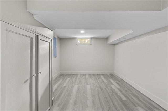 1887 Shalimar Dr, Atlanta, GA 30345 - below grade area featuring light wood-type flooring and baseboards