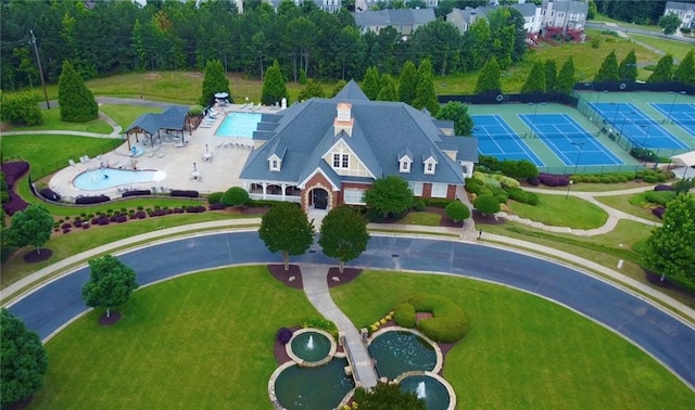 1420 Baygreen Rd, Suwanee, GA 30024 - aerial view of a pool