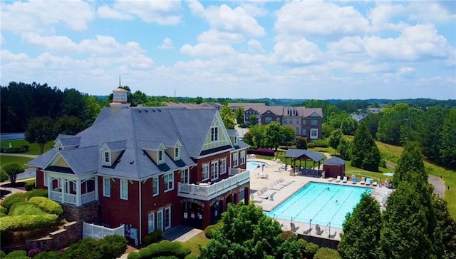 1420 Baygreen Rd, Suwanee, GA 30024 - view from above of property with a pool area