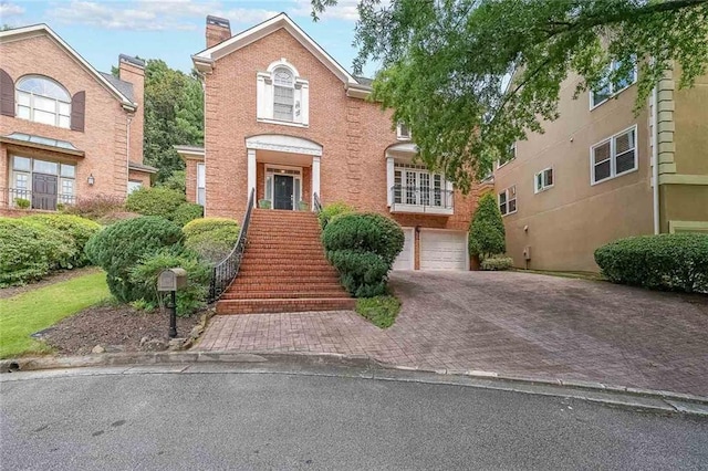 view of property with a garage