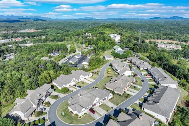 aerial view featuring a mountain view