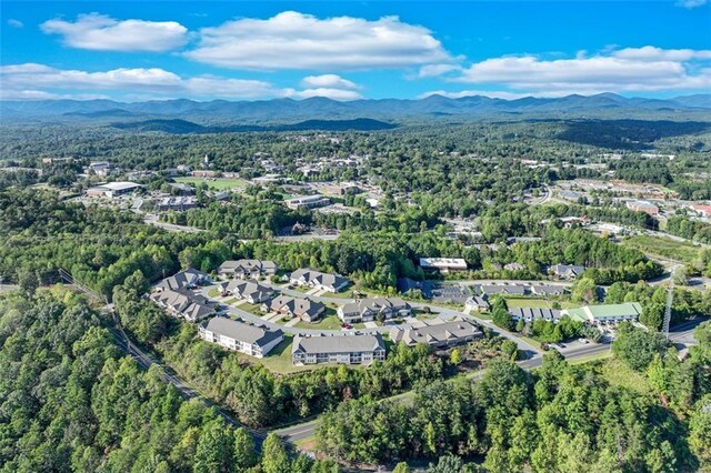 aerial view featuring a mountain view