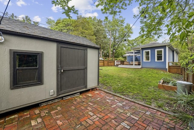view of shed