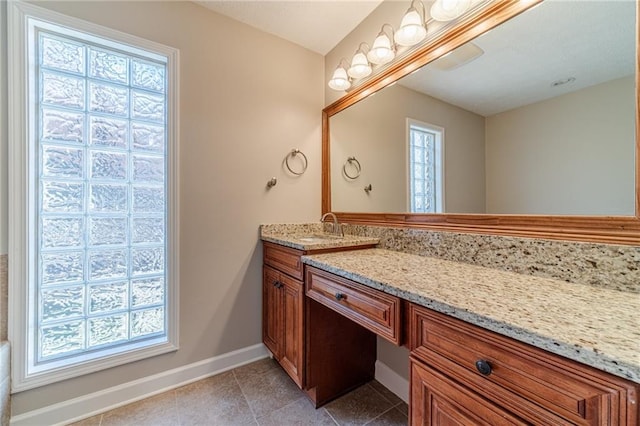 bathroom featuring vanity and tile patterned floors