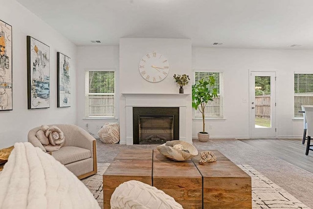 939 Brittfield Way, Loganville, GA 30052 - living room featuring a fireplace and wood finished floors