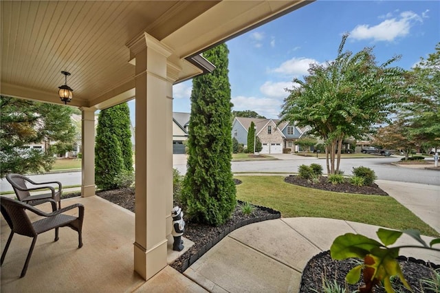 view of patio / terrace with a porch