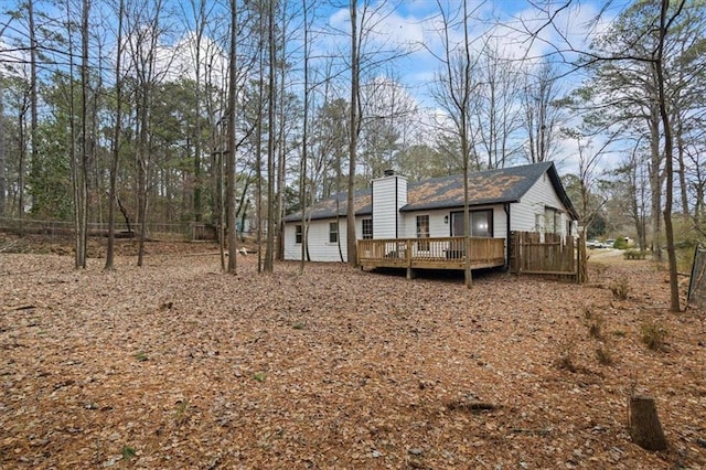 exterior space with a wooden deck