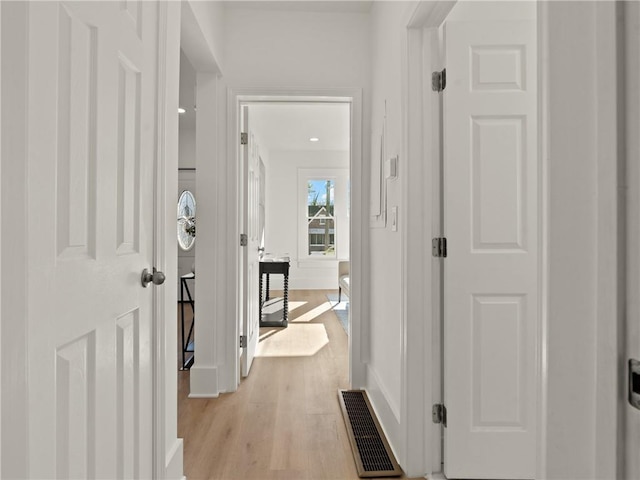 hallway featuring light hardwood / wood-style floors