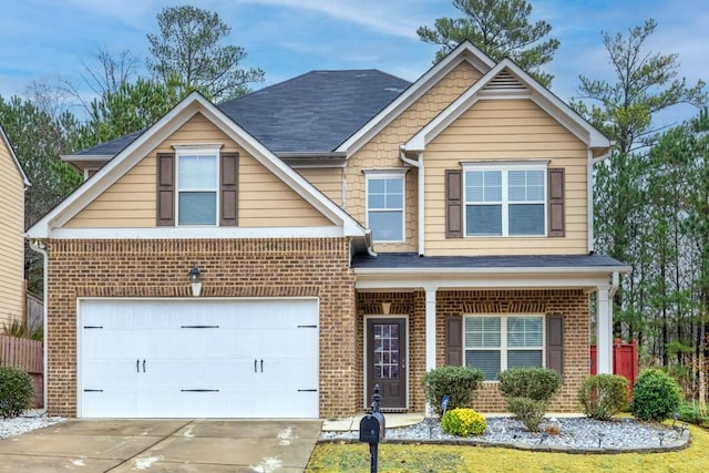 view of front of house featuring a garage