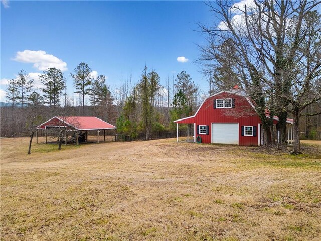 2279 Jerusalem Church Rd, Jasper, GA 30143 - view of yard with a garage, an outdoor structure, and a carport