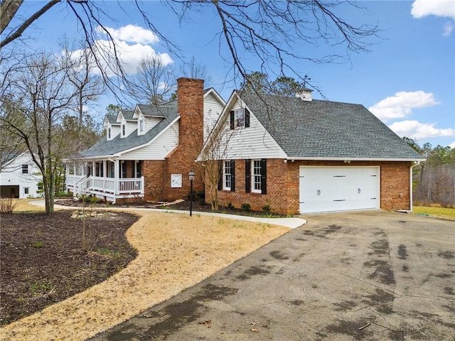 2279 Jerusalem Church Rd, Jasper, GA 30143 - cape cod-style house featuring covered porch and a garage