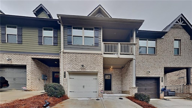 view of property with a garage