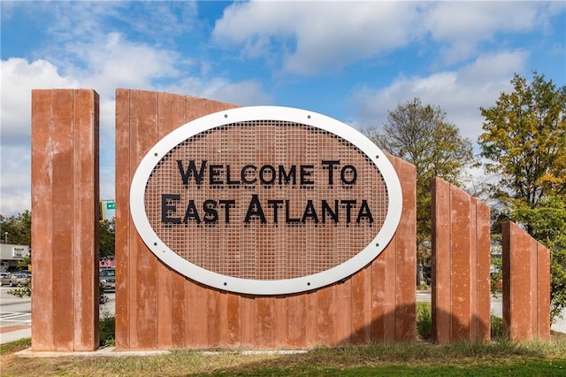 view of community sign