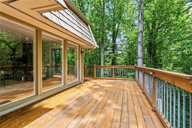 1075 Winding Branch Ln, Atlanta, GA 30338 - wooden deck with view of scattered trees