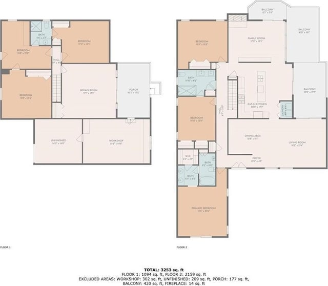1075 Winding Branch Ln, Atlanta, GA 30338 - property floor plan