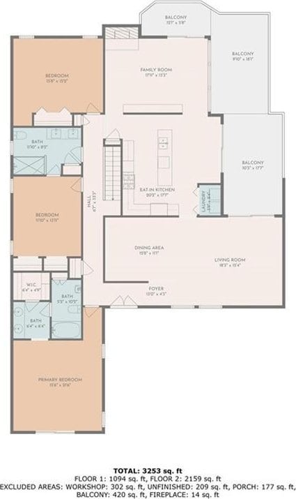 1075 Winding Branch Ln, Atlanta, GA 30338 - property floor plan