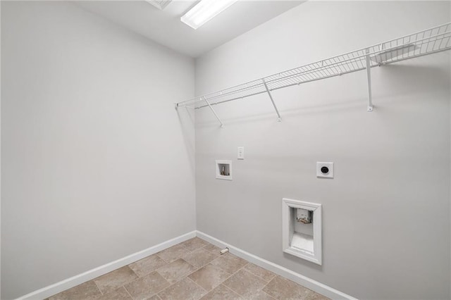 4460 Hunters Walk Way, Cumming, GA 30028 - laundry area with washer hookup, hookup for an electric dryer, and light stone finish floors