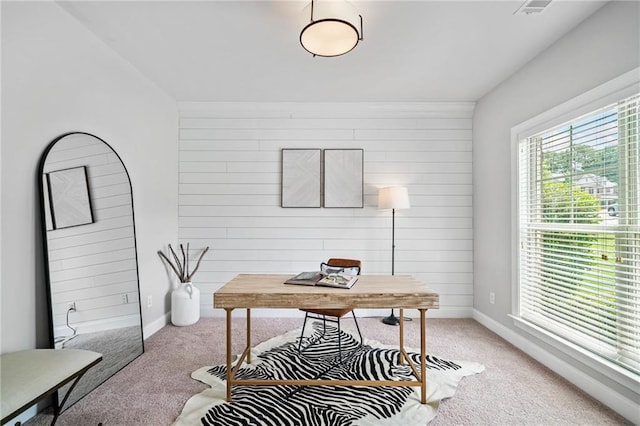 4460 Hunters Walk Way, Cumming, GA 30028 - office with light colored carpet and wood walls