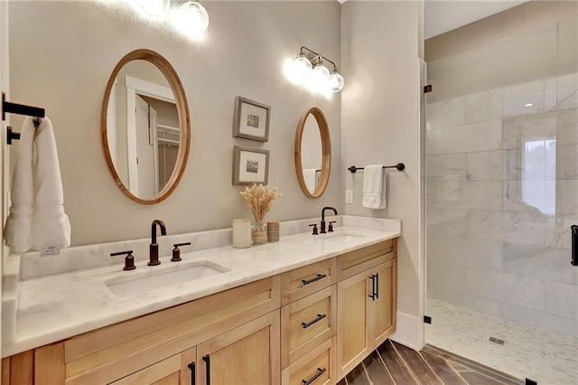 150 Ray Way, Chattahoochee Hills, GA 30268 - full bath featuring double vanity and a tile shower