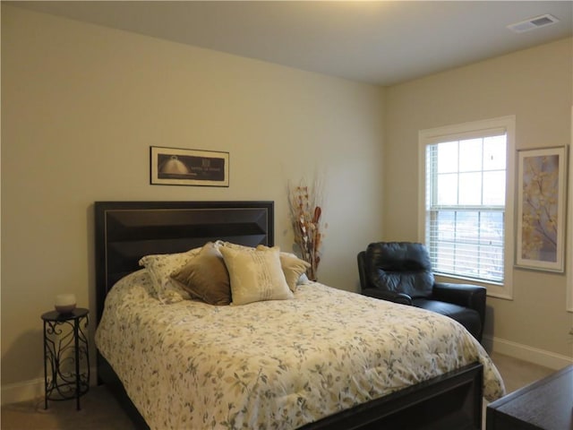 view of carpeted bedroom